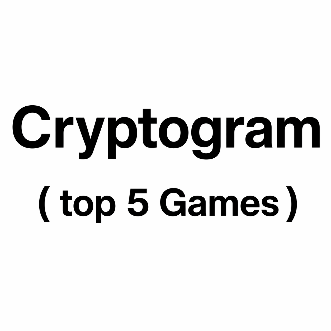 Cryptogram top 5 games support with answers